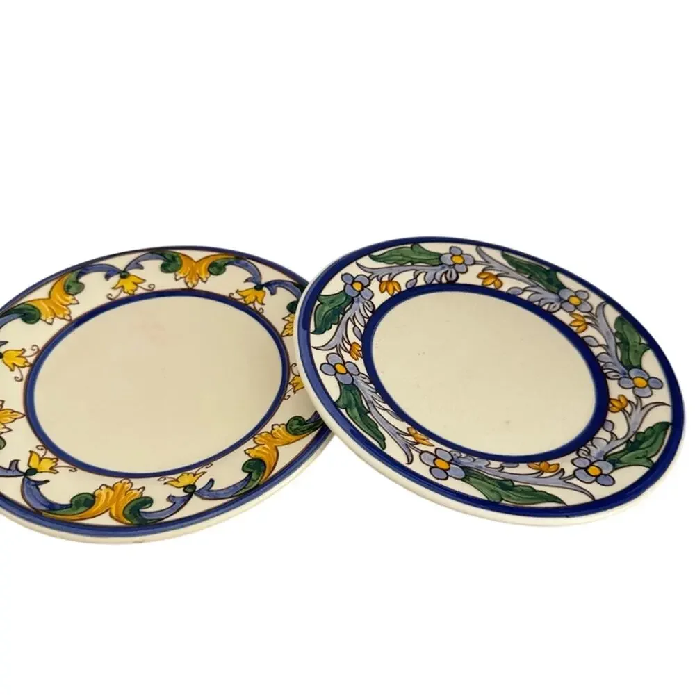 William Sonoma Conimbricer Portugal Plate Set Of Two Olivia & Isabel 8in Desert